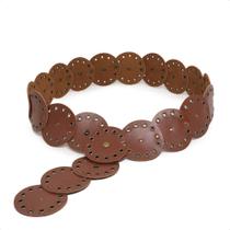 Cinto Boho Chic Retro Feminino Country Festa Redondo Com Tachas Ouro Velho Tendencia Gringa Luxo