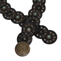 Cinto Boho Chique Classico Country Feminino Redondo Rebite de Flor Moderno Fivela Metal Ouro Velho