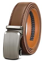 Cinto BULLIANT Slide Ratchet Tawny em couro genuíno para homens