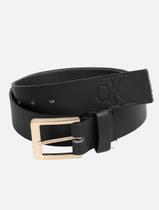 Cinto Calvin Klein Masculino Couro Queima CK Preto