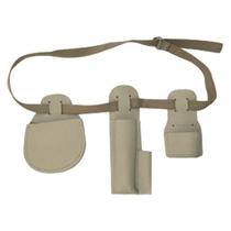 Cinto carpinteiro porta martelo preto couro resistente completo promaster