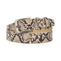 Cinto Casual Estilo Western Com Estampa De Cobra Para Homens, Cinto Decorativo Versátil Para Jeans