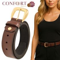 Cinto Casual Feminino Couro Legítimo Conforto Estilo Vários Modelos