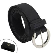 Cinto Casual Feminino Couro Preto Conforto Estilo