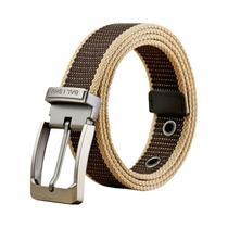 Cinto Casual Masculino De Tecido Canvas Com Faixa Listrada Para Jeans, Cinto De Moda Para Calças