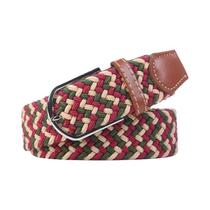 Cinto Casual Unissex De Malha Elástica Expansível 107-130cm Cinto De Lona Trançada Com Fivela De