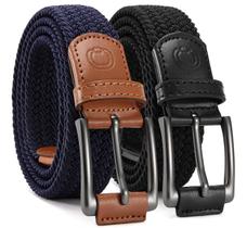 Cinto CHAOREN Stretch Braided Golf de 1,38 polegadas para homens, pacote com 2 Cinto CHAOREN Stretch Braided Golf de 1,38 polegadas para homens, pacote com 2