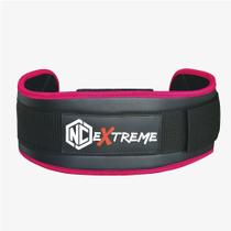 Cinto Cinturão Nc Extreme Cross Training LPO Musculação - Preto/Rosa