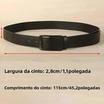 Cinto Clássico Masculino Em Couro PU Com Fivela De Metal De Alta Qualidade, Cinto Unissex Para Jeans