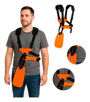 Cinto Colete Dupla Alça Roçadeira Gasolina + Reforçado