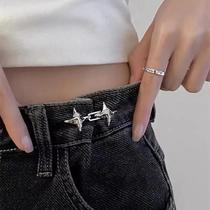 Cinto Com Fivela Estrela Ajustável, Ferramenta De Aperto Elegante Para Jeans, Fivela De Cintura Fixa