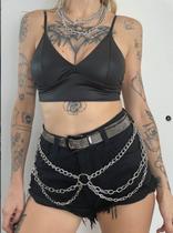 Cinto Corporal Bodychain Corrente em camada Rockstar Unissex Cinto Corporal Bodychain Corrente em camada Rockstar Unissex