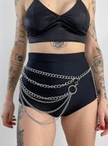 Cinto corporal bodychain correntes em camadas folheado a Ouro e Prata Cinto corporal bodychain correntes em camadas folheado a Ouro e Prata