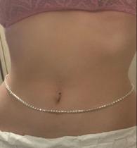 Cinto corporal Bodychain de Strass Ouro e Prata tendência Pinterest