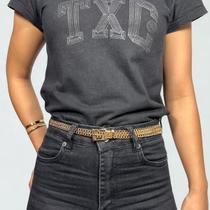 Cinto Corrente Feminino Duplo Com Fivela E Ponteira Luxo New Cinto Corrente Feminino Duplo Com Fivela E Ponteira Luxo New
