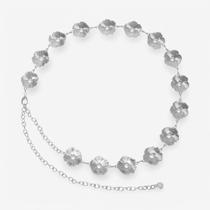 Cinto Corrente Flowers Feminino Prata