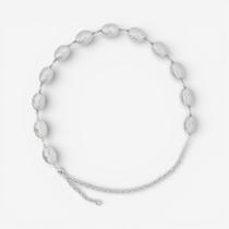 Cinto Corrente Oval Feminino Prata