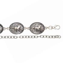 Cinto Corrente Prata Tendencia Western Country Cavalo Metal Cinto Corrente Prata Tendencia Western Country Cavalo Metal