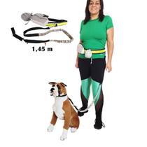 Cinto Corrida Guia Pet 1,45m c/ Pochete Hands Free Cachorro