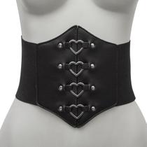 Cinto Corse Modeladora Argolas Underbust Cinta Gotico Elástico