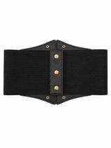 Cinto Corselet Ajustável Steampunk Tamanho:MCor:Preto