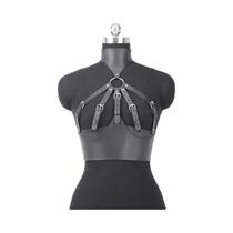 Cinto Corset Feminino Largo De Couro, Arnês Corporal De Cintura a Ombro, Acessório De Moda Gótica