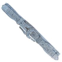 Cinto Country 2 Fivelas Elástico Rebite Strass Cinto Country 2 Fivelas Elástico Rebite Strass