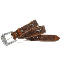 Cinto Country Atrevidu's em Couro Crânio Pintado a Mão Mundial Cinto Country Atrevidu's em Couro Crânio Pintado a Mão Mundial