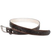 Cinto Country Couro Legitimo Fivela Removível Ramo Masculino Feminino