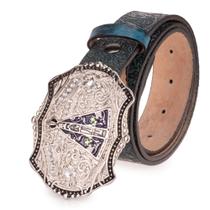 Cinto Country Couro Nossa Senhora Aparecida Fivela Grande