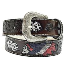 Cinto Country Em Couro Feito à Mão Atrevidu's Índio Cocar