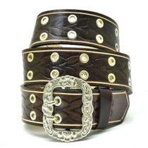 Cinto Country Em Couro Muladeiro Com Ilhós Atrevidu's Cinto Country Em Couro Muladeiro Com Ilhós Atrevidu's