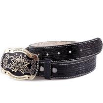 Cinto Country Estampa de Arame Farpado e Fivela Estrela Floral