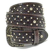 Cinto Country Feminino Em Couro Atrevidus Com Strass/cravo Primavera Cinto Country Feminino Em Couro Atrevidus Com Strass/cravo Primavera