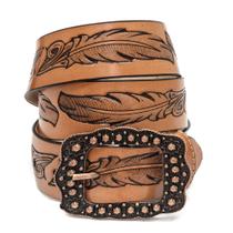 Cinto Country Feminino Em Couro Estampa Pena Cowgirls Cinto Country Feminino Em Couro Estampa Pena Cowgirls