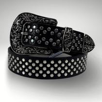 Cinto Country Feminino Preto Fivela Passador E Ponteira
