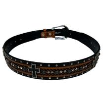 Cinto Country Masculino Bordado Cruz Oklahoma Country