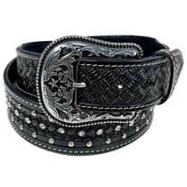 Cinto Country Masculino Com Strass Preto Oklahoma Country