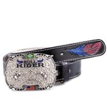 Cinto Country Masculino Couro Fivela Western Pro Rodeo