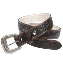 Cinto Country Nossa Senhora Aparecida Couro Legitimo Fivela Removível