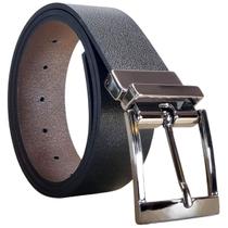 Cinto Couro Masculino Casual Clássico Moderno Largo Dupla Face Fivela Metal Giratória Moda Fashion Homem Social Casual