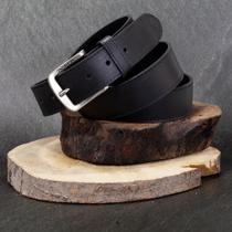 Cinto Couro Masculino Fivela Prata Tamanho Ajustável Casual Estiloso