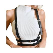 Cinto De Bondage Em Couro PU Com Studs Ajustáveis Para Mulheres Cinto De Bondage Em Couro PU Com Studs Ajustáveis Para Mulheres