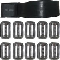 Cinto de borracha com 10 lastros 1kg kit de mergulho caça pesca sub