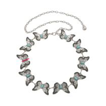 Cinto De Cadeia De Metal Prata Retro Boêmio Étnico De Alta Qualidade Para Saia E Jeans Feminino