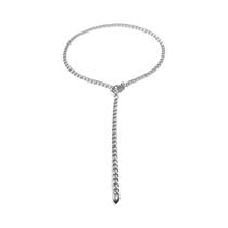 Cinto De Cadeia Metálica Minimalista Punk Feminino, Corrente Corporal Versátil Estilo