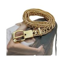 Cinto de Cintura com Corrente Dourada e Prata - Estilo Punk e Luxo para Mulheres