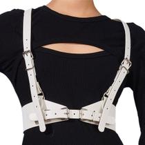 Cinto de cintura de couro branco BODIY Punk Gothic Cinto de cintura de couro branco BODIY Punk Gothic