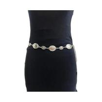 Cinto De Cintura Dourado Vintage Oval Esculpido Em Metal Para Mulheres, Joia Corporal Estilo Retrô,