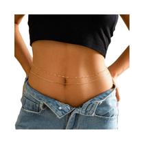 Cinto De Cintura Feminino Boho Com Strass E Corrente De Cobra, 2 Peças/Conjunto, Acessórios De Verão Cinto De Cintura Feminino Boho Com Strass E Corrente De Cobra, 2 Peças/Conjunto, Acessórios De Verão